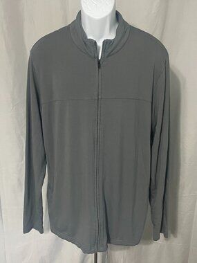 ⛳ Travis Mathew Men's Gray Full Zip Golf Jacket Pockets Long Sleeve L 🌟